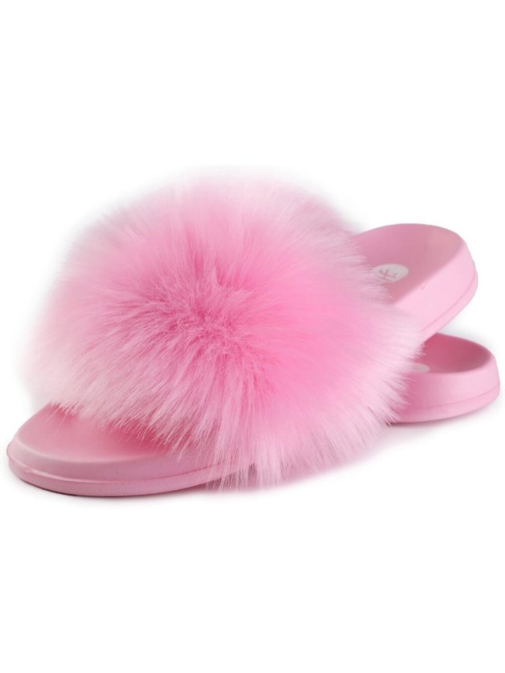 Cozy Faux Fur Slide Sandals for Women - Open Toe, Indoor/Outdoor Comfort